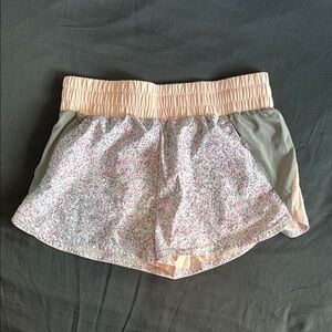 GAP Pink and Gray Athletic Shorts with Elastic Waistband
